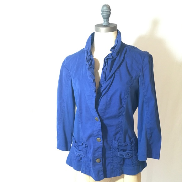 XCVI Contrast Panel Rope Snap Jacket - Picture 4 of 14